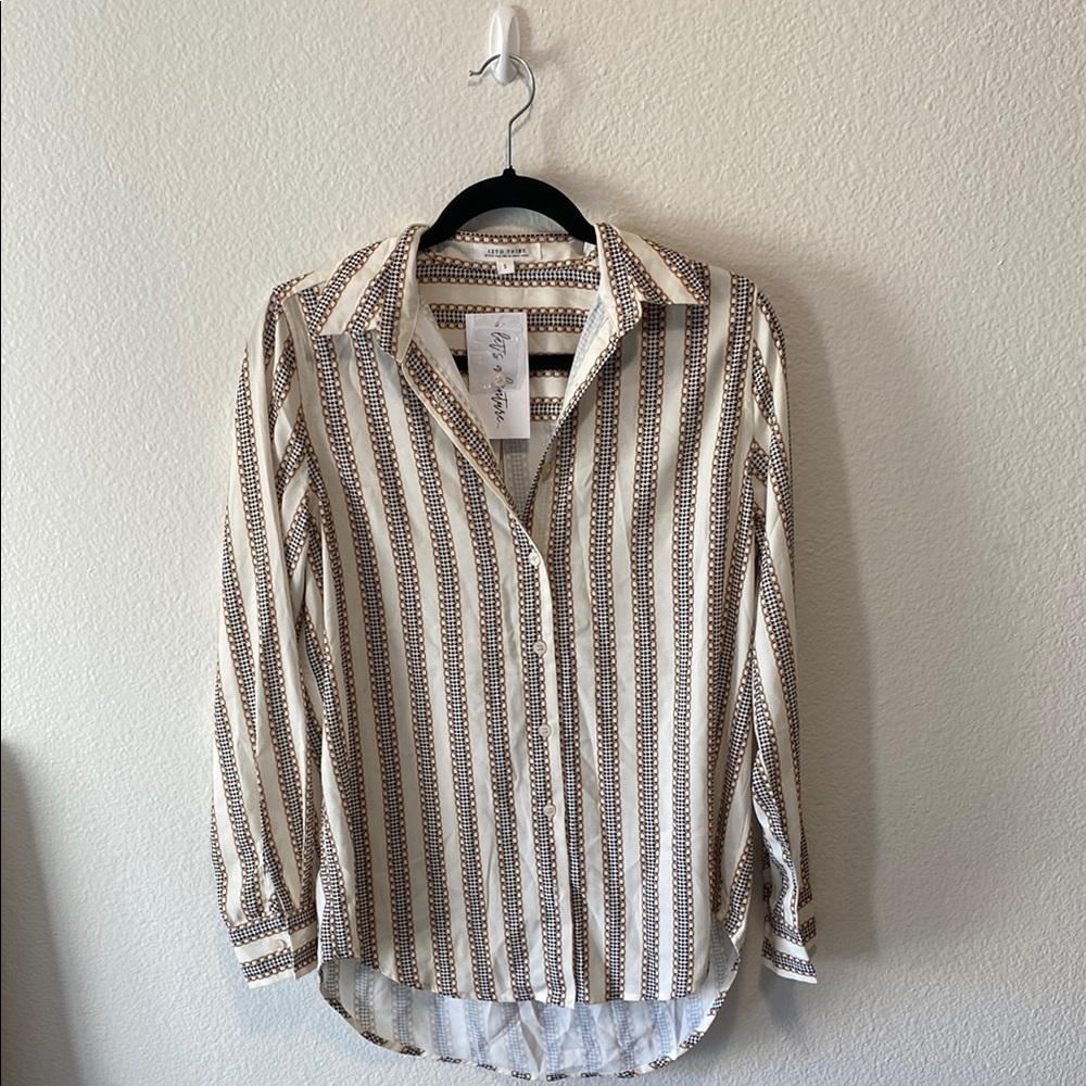 12th Tribe Striped Button-Up Shirt